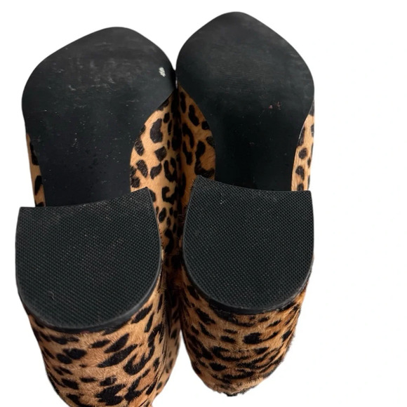 Steve Madden Jillian Leopard Print Calf Hair Ankle Booties Size 9 Beige … - Picture 4 of 7